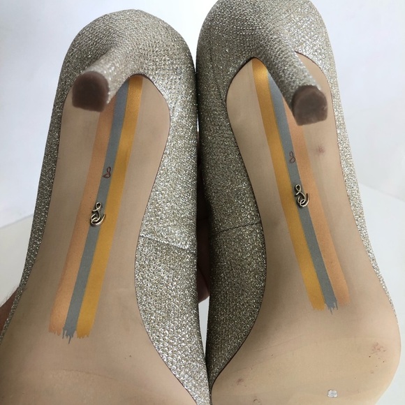 Sam Edelman Hazel Pointed Toe Slip-On Stilettos Light Gold/Silver Size 8 - Picture 10 of 16